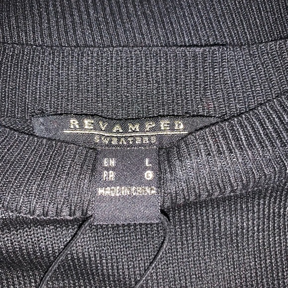 Revamped Semi Sheer Black Sweater - Picture 7 of 8